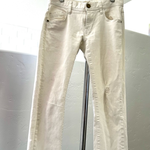 Cabi distressed white straight leg jeans - Picture 4 of 11